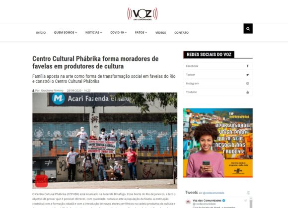 Voz das Comunidades: “Centro Cultural Phábrika forma moradores de favelas em produtores de cultura”